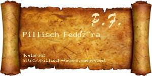 Pillisch Fedóra névjegykártya